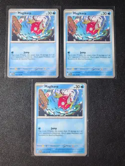 3x Magikarp 044/198 Pokemon card Scarlet & Violet common NM - Image 1