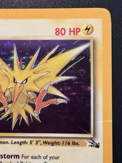 Zapdos 15/62 Fossil Pokemon Card Corrected Holo Foil Rare HP - Image 4