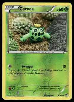 Pokemon Cards Cacnea 4/162 Reverse Holo BREAKthrough XY NM - Image 1
