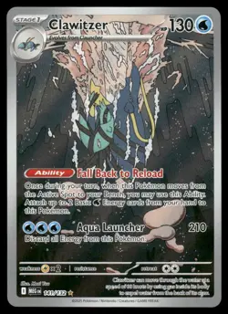 Pokemon Cards Clawitzer 141/132 Mega Evolution Illustration Rare NM *6 - Image 1