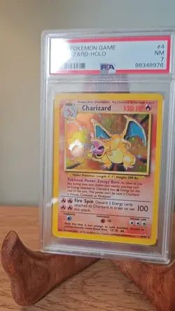 Pokemon Base Set Charizard Holo Near Mint PSA Grade 7 - Image 2