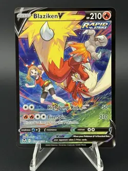 Pokemon Blaziken V SWSH12 Silver Tempest Trainer Gallery Holo TG14/TG30 VLP - Image 1