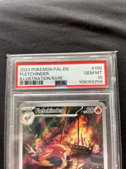 Pokemon Fletchinder 199/193 SV02 Paldea Evolved Illustration Rare Holo PSA 10 - Image 2