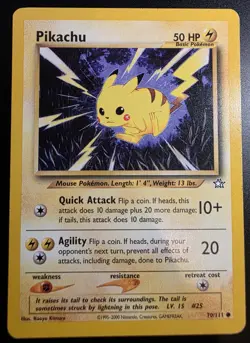 Pikachu 70/111 Neo Genesis Unlimited Common NM Pokemon TCG - Image 1