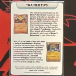 Pokemon TCG Ho-Oh Scarlet & Violet Destined Rivals Trainer Tip Card - Image 2