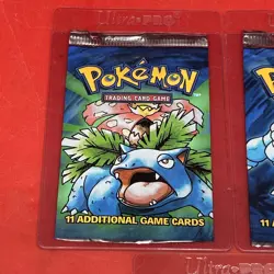 Pokemon Base Set 3 Empty Booster Packs Vintage (no Cards) - Image 2