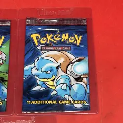 Pokemon Base Set 3 Empty Booster Packs Vintage (no Cards) - Image 3