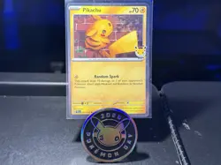 Pokemon Pikachu 051/162 Random Spark Stamped Card Pokemon Day 2026 Coin - Image 2