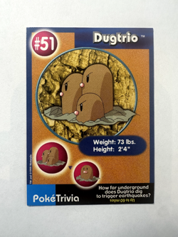 Dugtrio #51 - Pokemon Poketrivia Mewtwo Strikes Back Scene 4 - 1999 - LP - Image 1