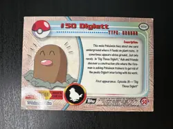 Diglett Holo - #50 Series 1 Topps - Pokemon Card - LP - Image 2