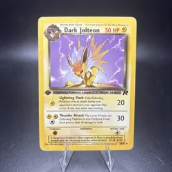Dark Jolteon 38/82 1st Edition Team Rocket Regular Pokemon TCG MP/HP -c - Image 1