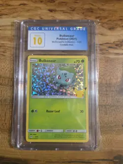 2021 POKEMON MCDONALD'S COLLECTION #1 BULBASAUR-HOLO PSA 8 - Image 1