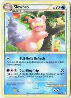 Slowbro 38/90 Uncommon HGSS Undaunted Pokemon LP - Image 1