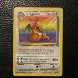 Dragonite 1999 Pokemon Fossil Set Rare Card #19/62 - Image 1
