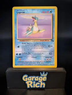Lapras 25/62 - LP - Fossil Pokemon TCG Vintage WOTC 1999 Non Holo - Image 1