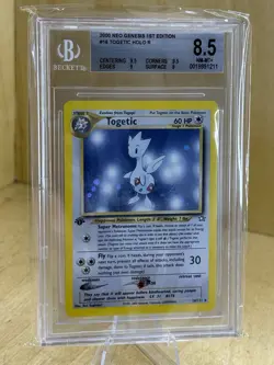 2000 Pokemon Neo Genesis 1st Edition Togetic #16 Holo BGS 8.5 - Image 1