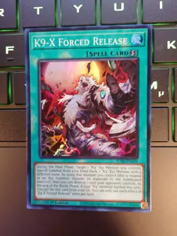 K9-X Forced Release - Super Rare 1st Edition JUSH-EN039 - NM - YuGiOh - Image 1