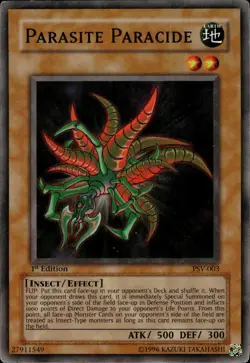 Parasite Paracide - Super Rare 1st Edition PSV-003 - HP - YuGiOh - Image 1