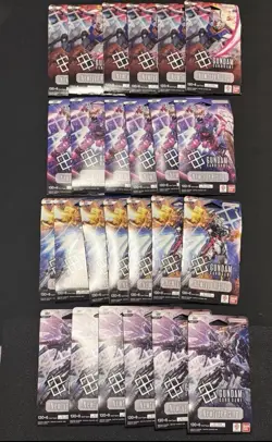 25x GUNDAM CARD GAME: Newtype Rising Booster Packs GD01 ENGLISH | New Sealed ✅ - Image 1