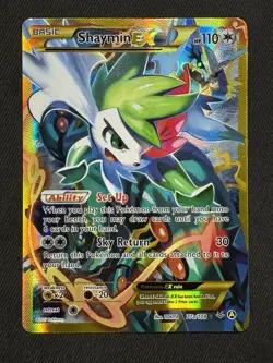 Shaymin EX 077A/108 Alternate Art Holo Ultra Rare Roaring Skies Pokemon Card LP - Image 1