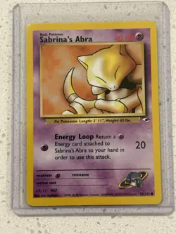 Sabrina's Abra Gym Heroes Set Common Pokemon Card 91/132 - Image 1