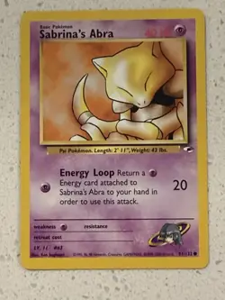 Sabrina's Abra Gym Heroes Set Common Pokemon Card 91/132 - Image 2