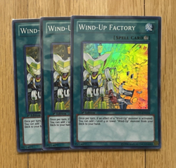 3x Wind-Up Factory GENF-EN054 Super Rare 1st Edition Moderately Played Yu-Gi-Oh! - Image 1