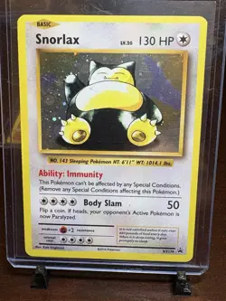 Pokemon TCG Snorlax XY179 Holo Promo Card Black Star Promos, Near Mint Condition - Image 1