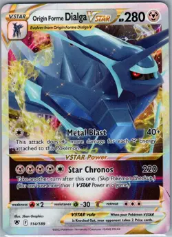 Origin Forme Dialga VSTAR 114/189 SWSH10: Astral Radiance - Pokemon Card - NM - Image 1