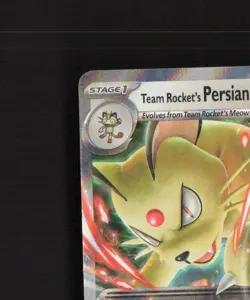 Team Rocket's Persian ex SVP 218 SV Black Star Promo Holo Pokemon Card NM - Image 3