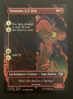 Summon: G.F. Ifrit - U 0369 Borderless - MTG - Final Fantasy - Image 1