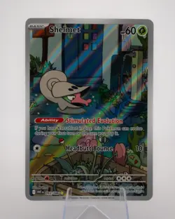 Shelmet 93/86 Illustration Rare Full Art Holo White Flare Pokemon TCG Card NM - Image 1