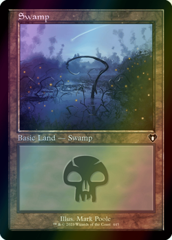 MTG Swamp (445) Foil ** Commander Masters ** English - Image 1
