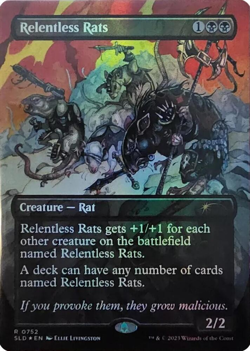 1 x Relentless Rats (0752) - Foil - Secret Lair - Light Play - MTG - Image 1