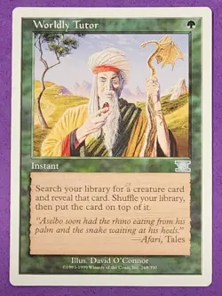 MTG Magic The Gathering - Worldly Tutor - Classic 6th Edition LP(Lightly Played) - Image 1