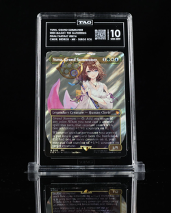 YUNA, GRAND SUMMONER 216 SURGE FOIL TAG 10 2025 MTG FINAL FANTASY COMMANDER - Image 1