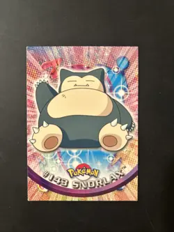 2000 Topps Pokemon TV #143 Snorlax Animation Series 3 Non Holo Blue Label - Image 1