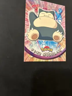 2000 Topps Pokemon TV #143 Snorlax Animation Series 3 Non Holo Blue Label - Image 4