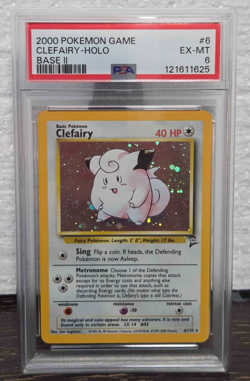 2000 POKEMON GAME BASE II #6 CLEFAIRY-HOLO BASE II - Image 1