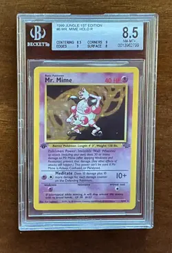 1999 Pokemon Jungle 1st Edition #06 Mr. Mime BGS 8.5 - Image 1