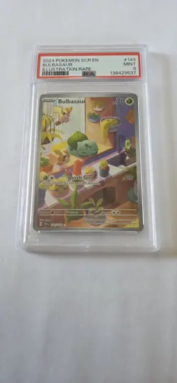 Pokemon Bulbasaur 143/142 Sv07 Stellar Crown #143 Illustration Rare MINT PSA 9 - Image 1