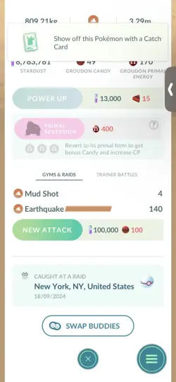 Pokemon Go Legendary Shiny Groudon ( High CP ) - Image 2