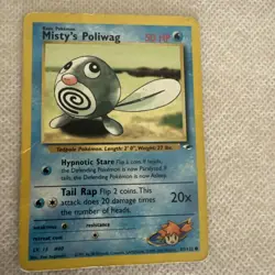 Misty’s Poliwag 87/132 - Gym Heroes Pokemon Vintage TCG LP - Image 1