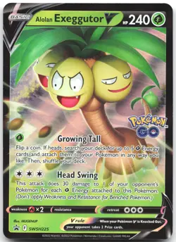 Alolan Exeggutor V SWSH225 Holo Promo Sword & Shield Promo Pokemon Near Mint - Image 1