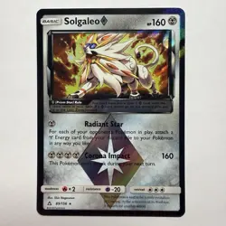Pokemon TCG Ultra Prism Solgaleo 89/156 Prism Star Holo Rare NM - Image 1