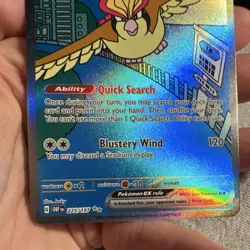 Pokemon Pidgeot ex 225/197 SV03 Obsidian Flames Special Illustration Rare Holo … - Image 3