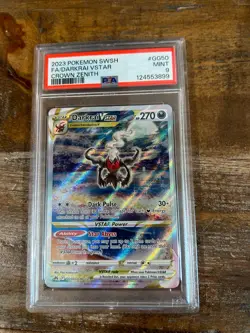 POKEMON 2023 Crown Zenith Full Art DARKRAI Vstar #GG50 PSA 9 Mint RARE - Image 1