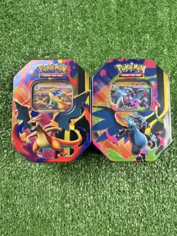 Pokemon TCG: Mega Charizard EX X & Y Tin Bundle Set Brand New ✅ Fast Ship 🚚 - Image 1