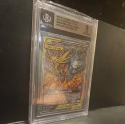 Pokemon TCG Moltres Zapdos Articuno GX SM210 Beckett 9 - Image 3