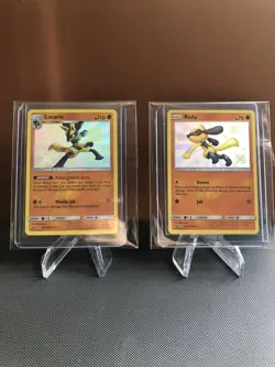 2019 Pokemon Sun & Moon Hidden Fates Shiny Lucario SV22/SV94 + Shiny Riolu - Image 1
